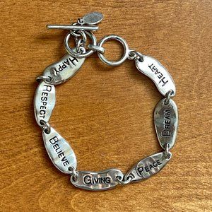Cookie Lee Silver Tone Inspirational Bracelet